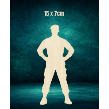 Żołnierz 15cm (komandos) obrys, sklejka 3mm